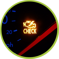 Check engine light is on or flashing